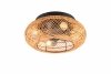 Lampa sufitowa plafon z wiatrakiem na pilot pleciona brązowa owalna boho rystykalna industrialna minimalistyczna nad stół do salonu sypialni LILLESAND R67302126 Rl